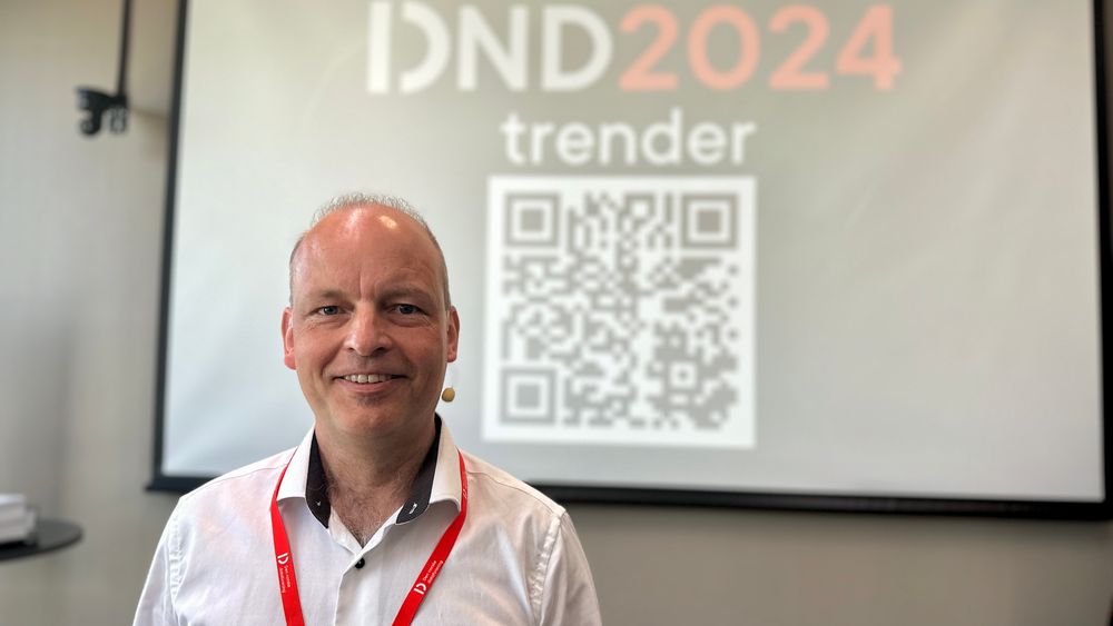 Henrik Slettene, leder for Nordic AI Centre of Excellence ved IT-konsulentselskapet Inmeta, var en av mange foredragsholdere ved Den norske dataforeningens konferanse, DND2024. 