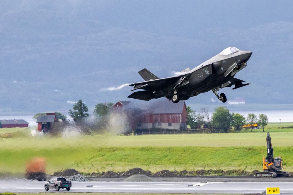 Norsk F-35-fly tar av fra Ørland.