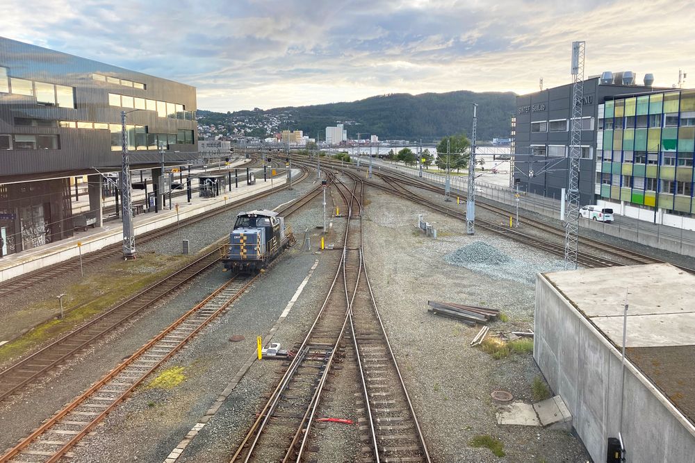 Rørosbanen går mellom Hamar og Trondheim. Her på Trondheim stasjon.