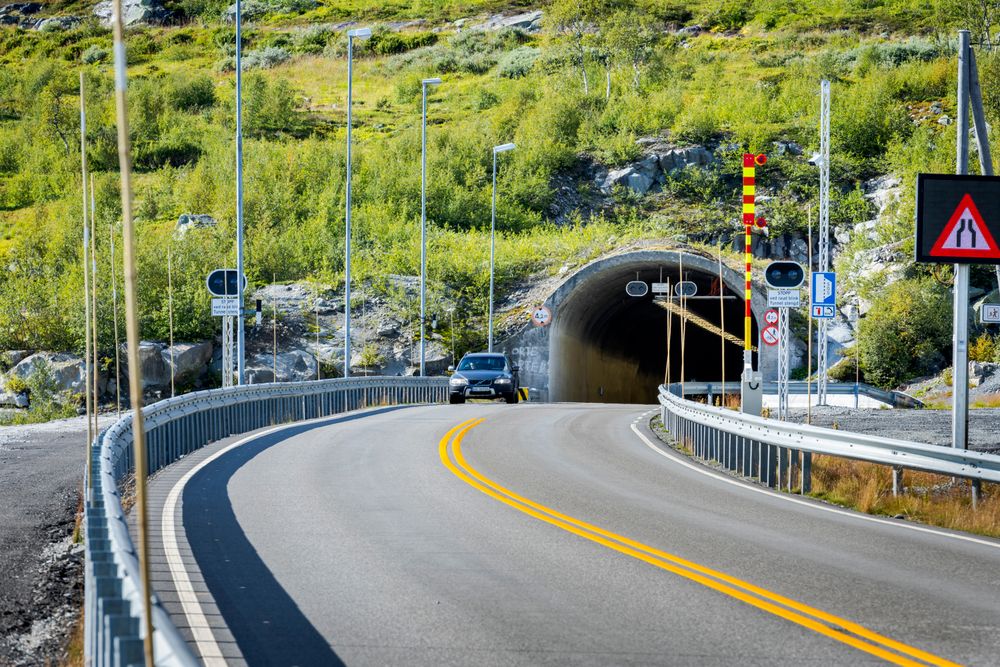 Vågslidtunnelen har blitt rehabilitert i tunnelprosjektet. Her østre portal.