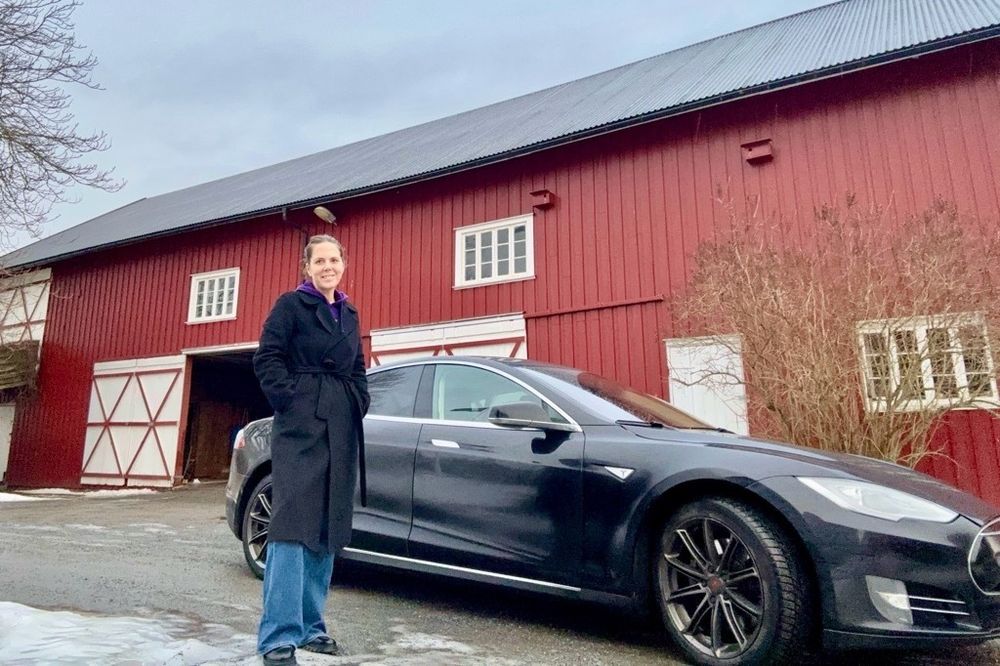 Høyre-politiker Lene Westgaard-Halle vil ikke ha ny Tesla. 