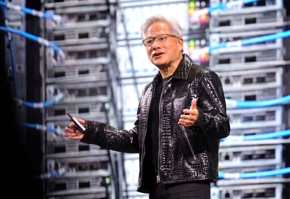 Nvidia-sjef Jensen Huang under messe for forbrukerelektronikk i Las Vegas tidligere i år.