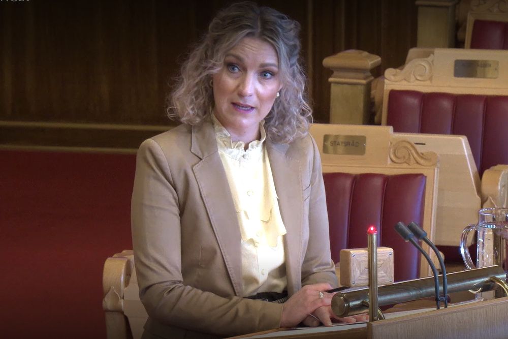 Digitaliserings- og forvaltningsminister Karianne Tung, fra Stortinget 6. mars.
