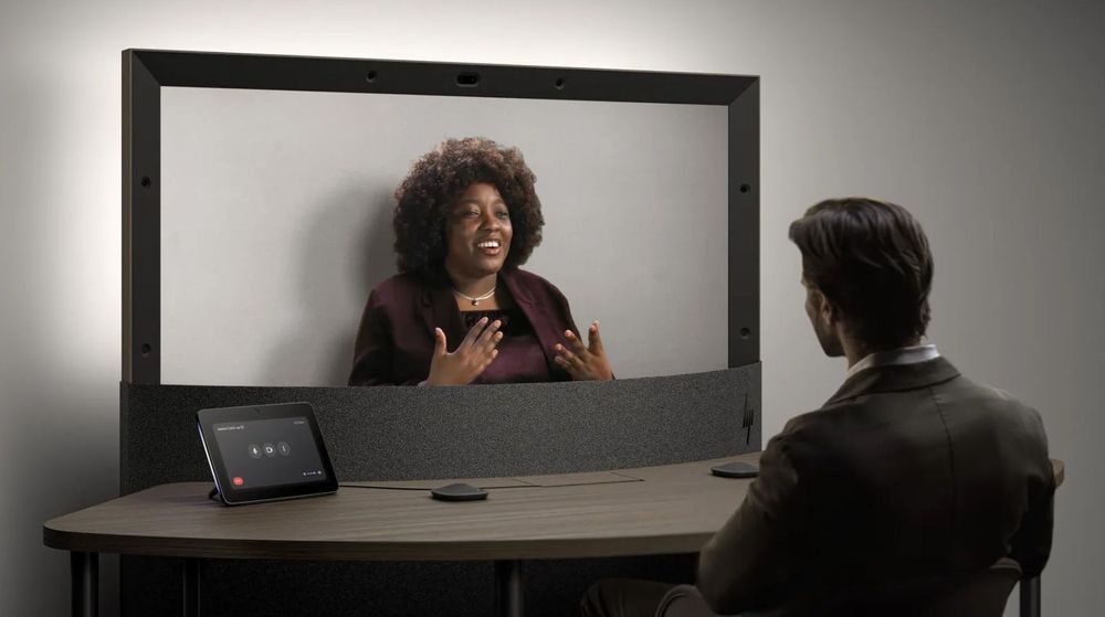 Google Beam tar sikte på å revolusjonere videokonferanser med avansert 3D-teknologi. Dette bildet er hentet fra en demonstrasjon.