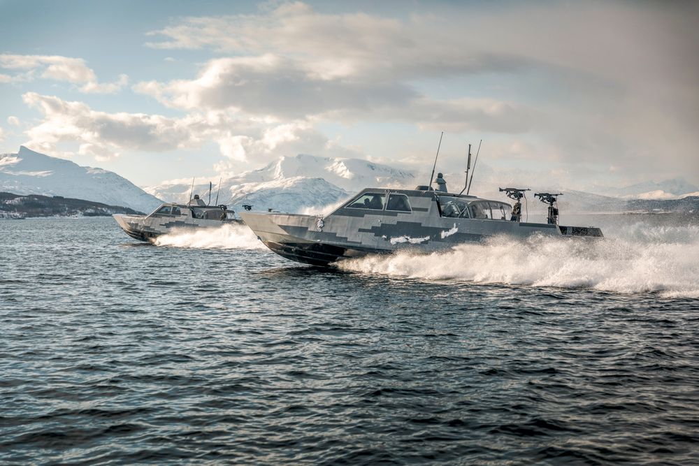 Amerikanske Combatant Craft Medium-båter fotografert under Cold Response-øvelsen i Norge i 2022.