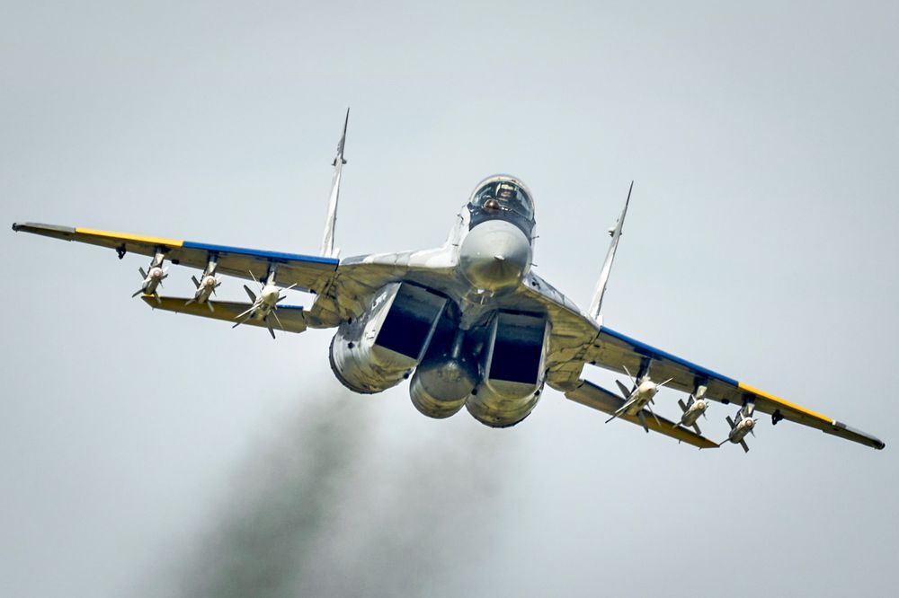 Ukraina vurderer å utstyre eldre kampfly, som dette Mig-29 «Fulcrum»-flyet, med nye luftfartssystemer, inkludert mer moderne radar og selvforsvarsmidler.