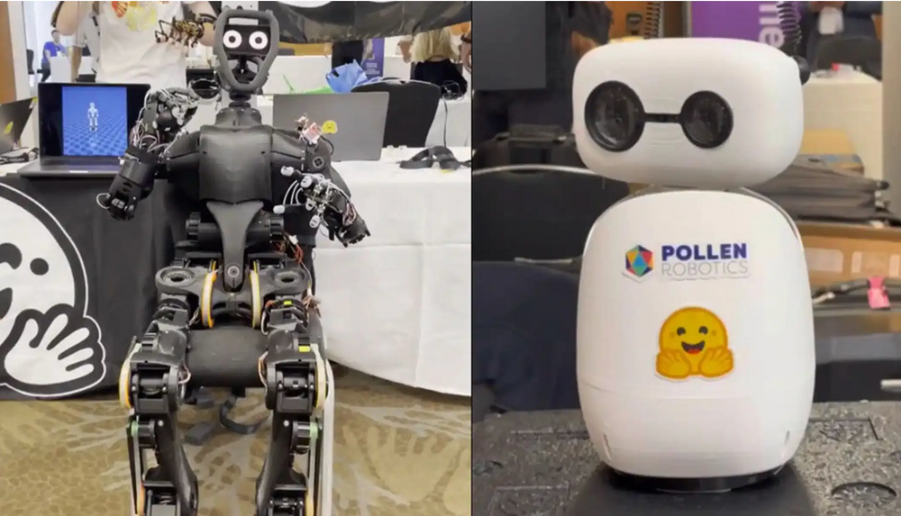 Framtidens arbeidskollegaer? Det tror Hugging Face, som nettopp har lansert robotene Hope JR og Reachy Mini.