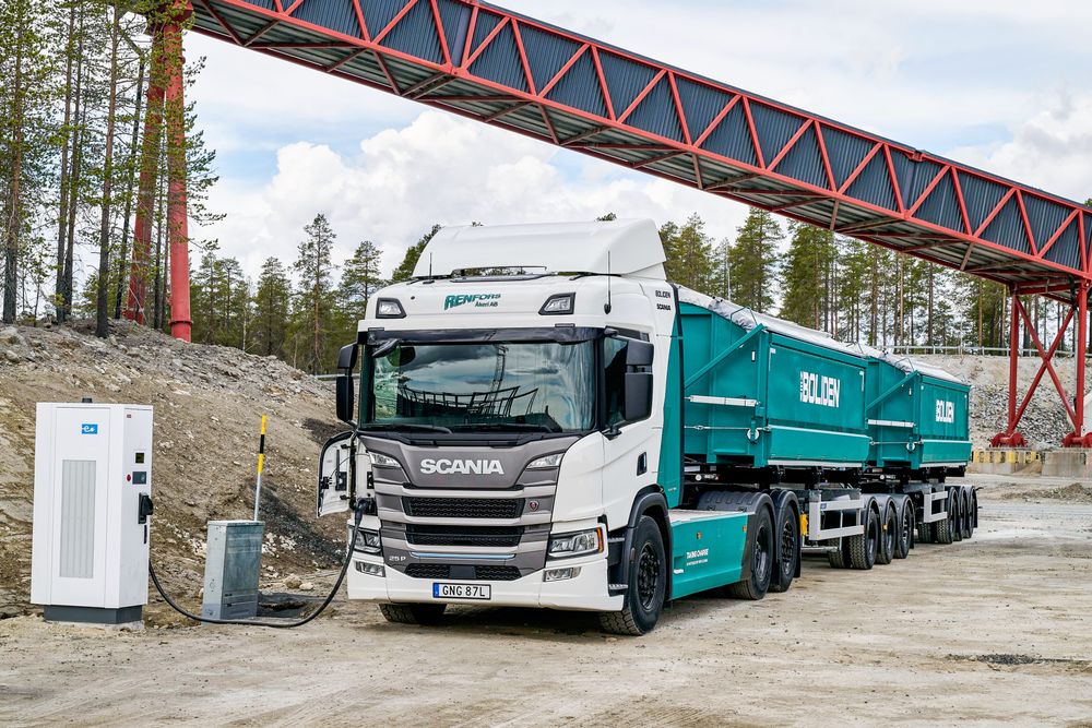 En elektrisk Scania fra 2022. Produsenten var siste kunde for Northvolt. Nå vil de finne noen å kjøpe Northvolts FoU-avdeling sammen med.