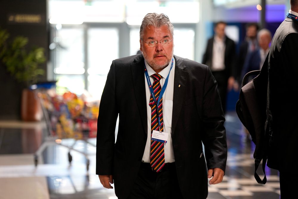 Morten Wold under Frs landsmøte i mai.