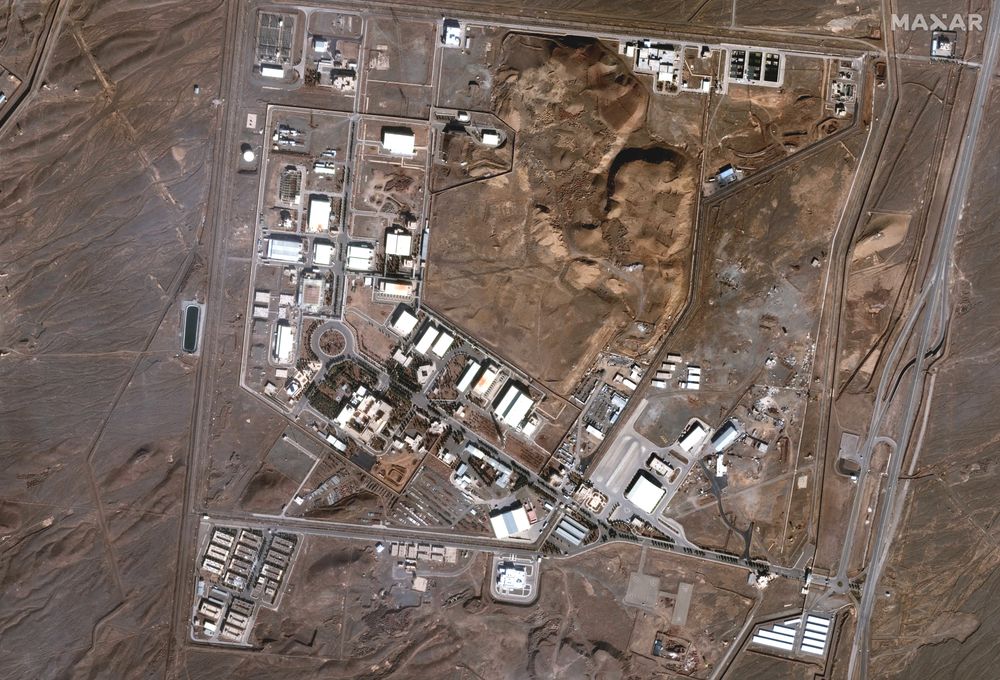 Et satellittbilde viser atomanlegget i Natanz i Iran. Bildet er fra januar i år.