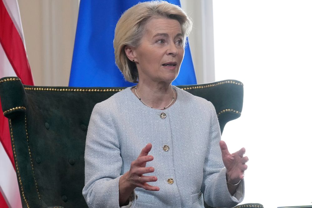 EU-kommisjonens leder Ursula von der Leyen er fornøyd med avtalen som er inngått med USA. 