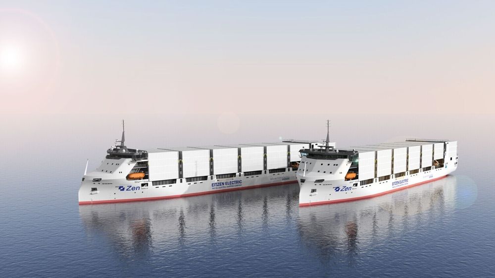 Desse planlagte batteriskipa frå Eitzen Avanti skal frakte containere mellom Norge, Sverige og Tyskland. Dei vil få batteripakker på over 100 MWh og kan bli verdas største batteridrevne containerskip. Maritime Cleantech er bekymra for ei ny forskrift om bruk av batteri om bord i skip.