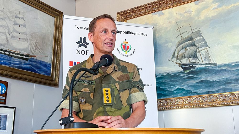 Forsvarssjef Eirik Kristoffersen under Arendalsuka.