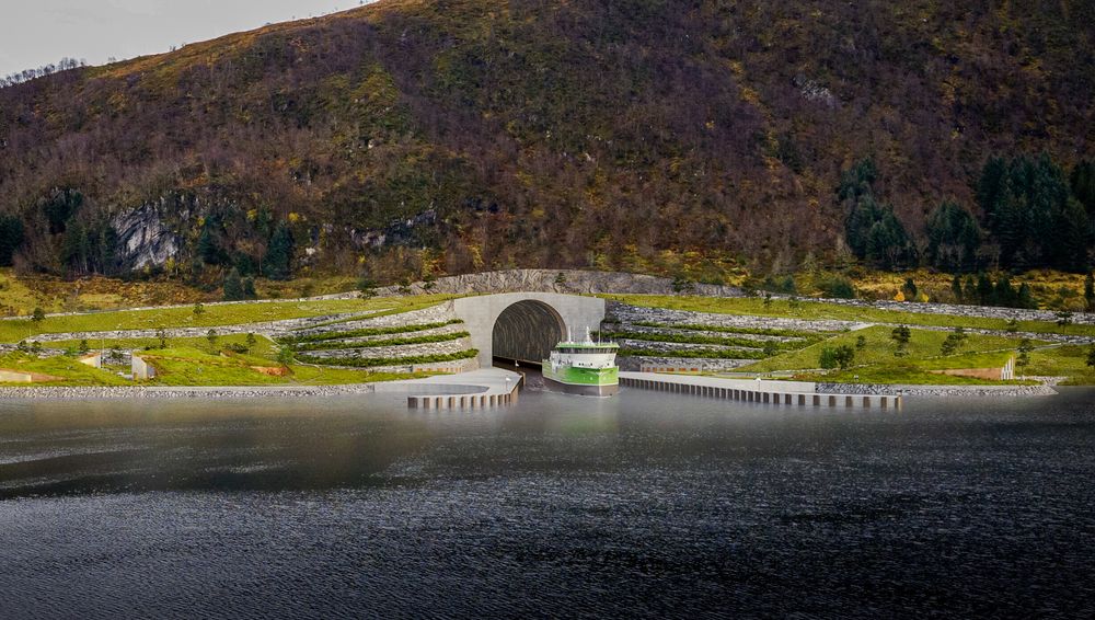 llustrasjonen viser hvordan skipstunnelen kan se ut dersom den blir ferdig.