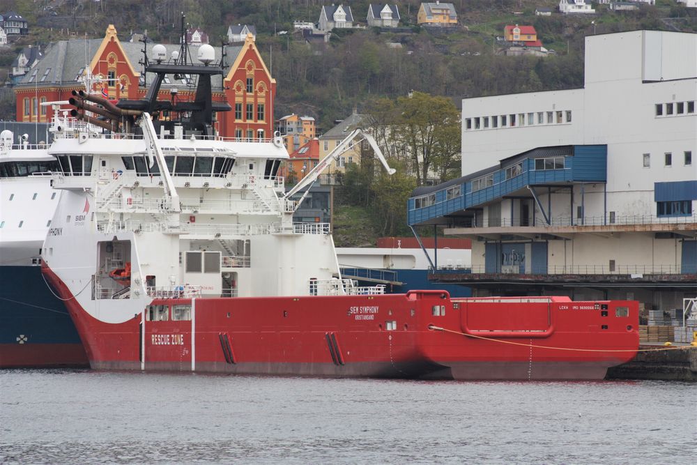 Supplyskipet «Siem Symphony», her fotografert i Bergen i 2014.