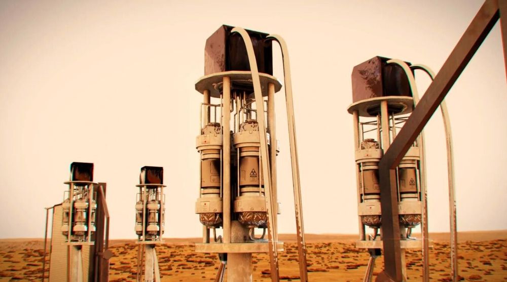 NASA har tidligere forsket på hvordan man kunne etablere et atomkraftverk på Månen, blant annet i det såkalte Fission Surface Power-prosjektet. Dette prosjektet undersøkte – uten hell – muligheten for å bygge et 40 kW kraftverk med en masse på under seks tonn. Illustrasjonen stammer fra dette konseptet.