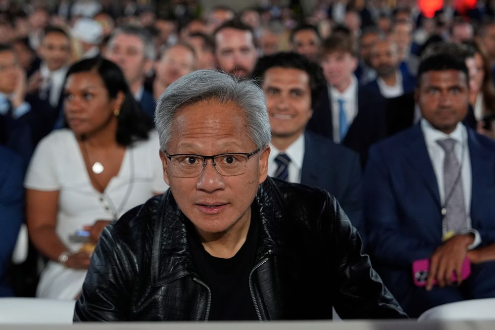 Nvidia-sjef Jensen Huang, her avbildet under et KI-toppmøte i juli.