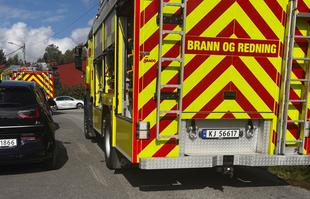 En gassflaske har eksplodert i en leilighet i et leilighetsbygg med fire leiligheter.
Foto: Gro Wold / NTB