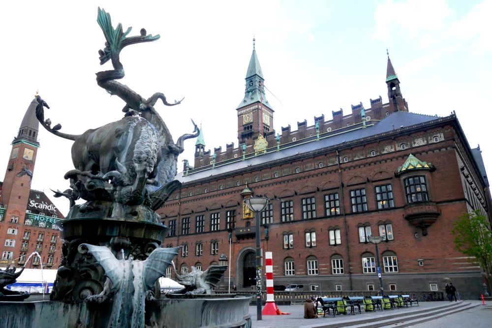 Rådhuset i København kommune, hvor man har droppet en omfattende migrering til Microsofts cloud.