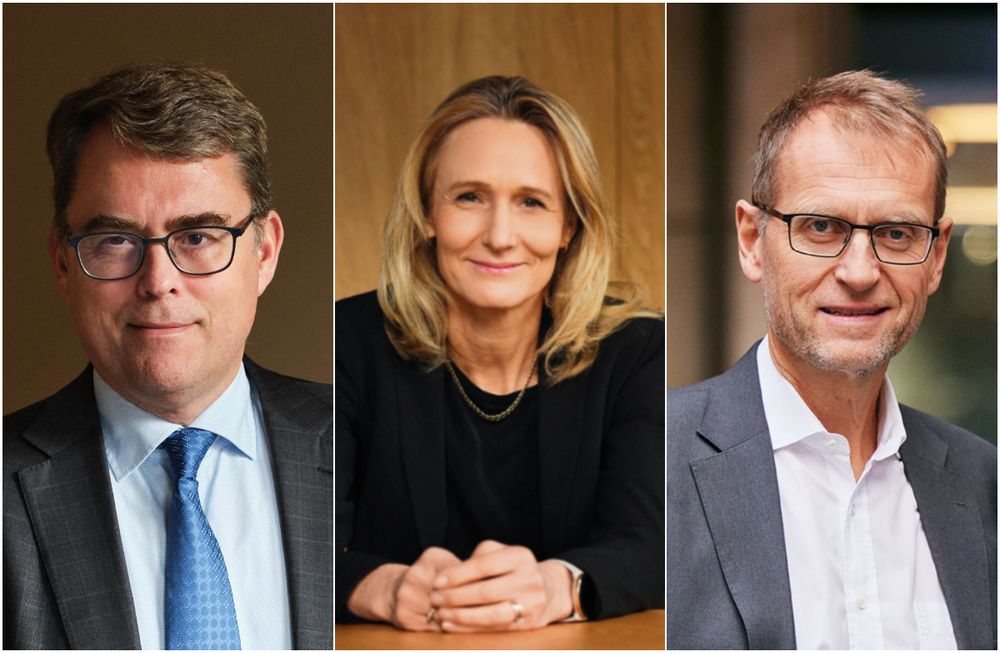 Christian Bendiksen (f.v.), Hanna Olaussen og Kristian Foss i Bull & Co advokatfirma.