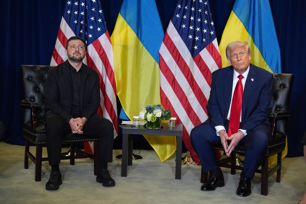 Volodymyr Zelenskyj og Donald Trump møttes tirsdag i New York.