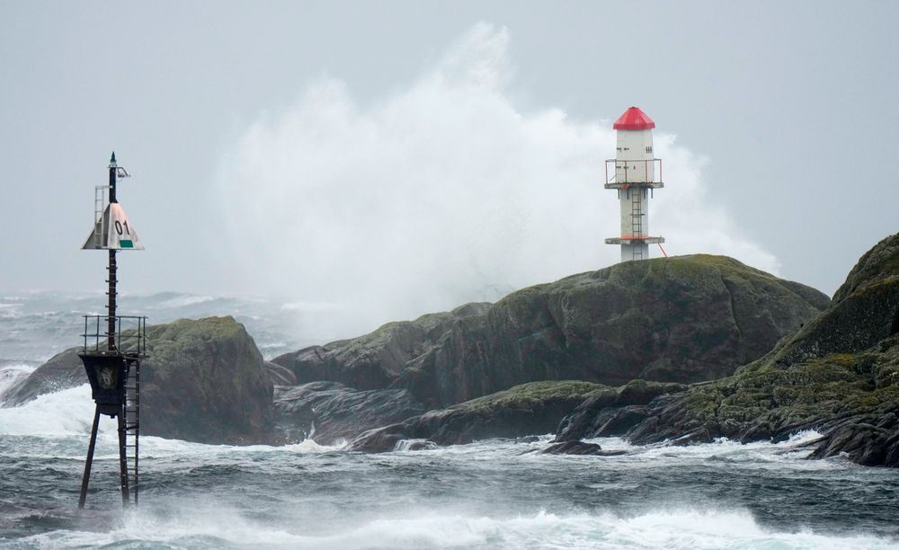 Allerede da Amy nærmet seg fredag, var det problemer med infrastrukturen. Her fra Utsira.