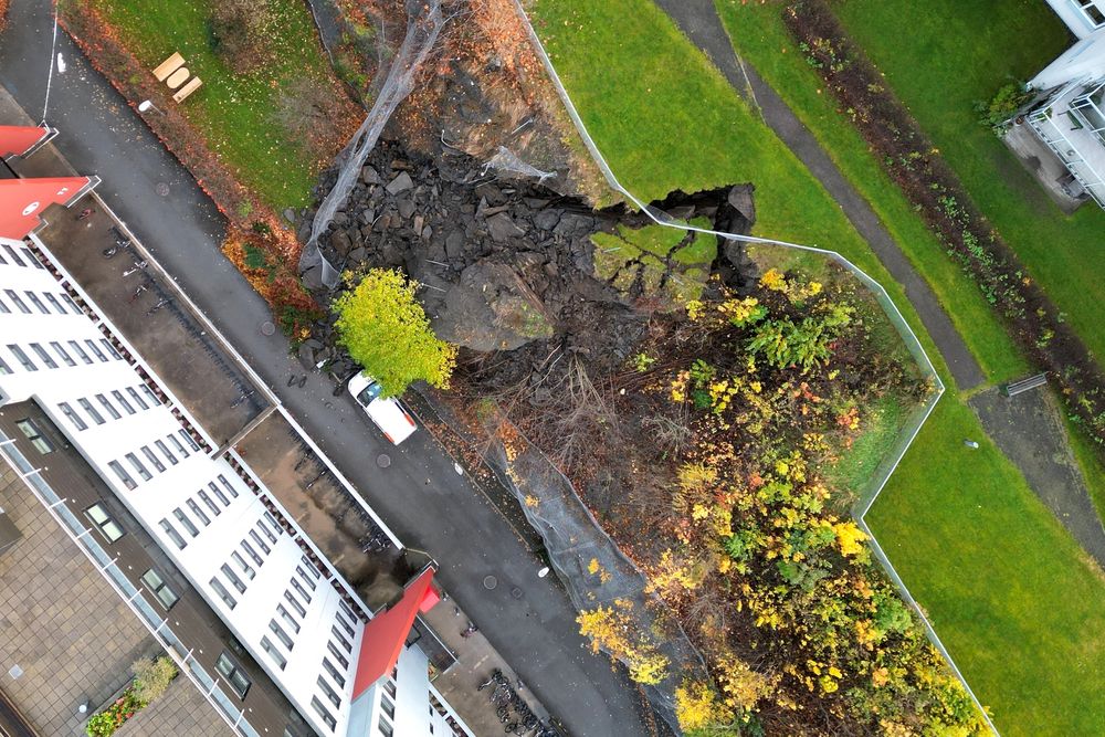 Slik ser rasområdet ut mandag morgen.