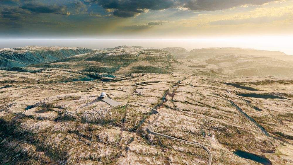 Illustrasjon som viser hvordan et radaranlegg kan se ut.