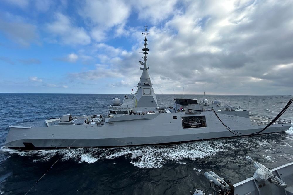 Frankrike er klare til å levere FDI-fregatter til Sverige i 2030, dersom det er denne fregattypen Sverige velger. Bildet viser den franske FDI-fregatten «Amiral Ronarc'h» nå i høst.