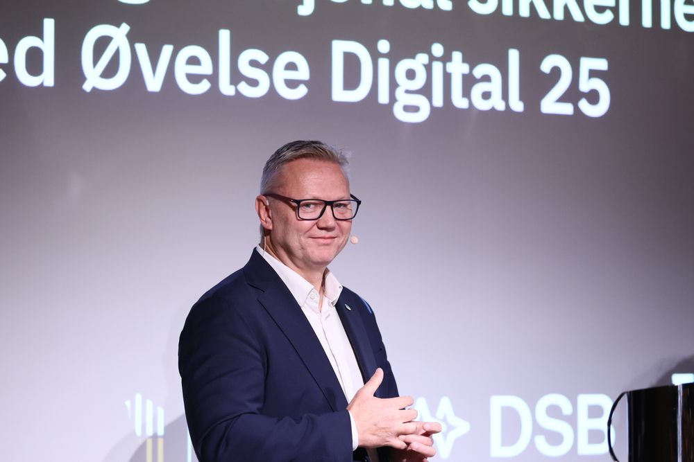 NSM-sjef Arne Christian Haugstøyl under en presentasjon av Øvelse Digital tidligere i høst. 