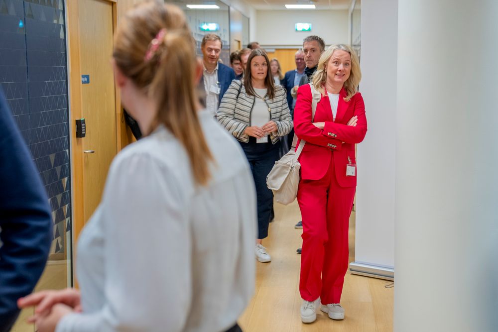 viseadministrerende direktør i NHO, etter møtet med næringsminister, partene i arbeidslivet og næringslivet der de diskuterte den handelspolitiske situasjonen med USA. Foto: Stian Lysberg Solum / NTB