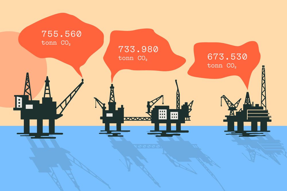Statfjord, Oseberg og Åsgard er nå de tre største utslippspunktene på norsk sokkel. 