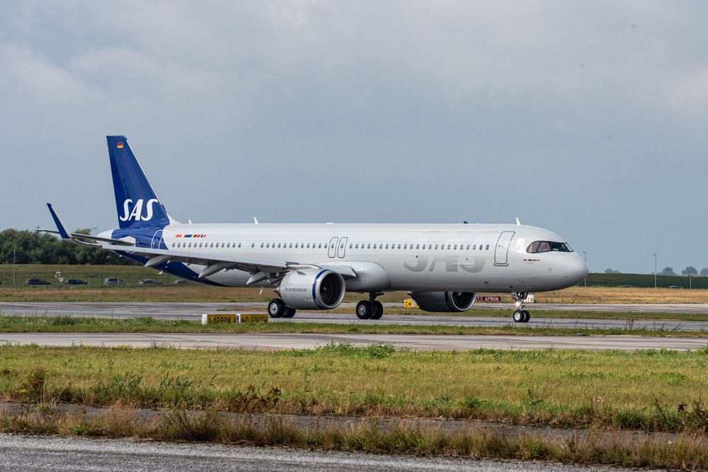 SAS innfører midlertidig drivstofftillegg. Her et av Airbus A320neo-flyene til SAS, «Jarl Viking».
