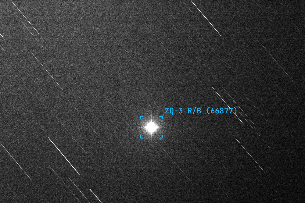 Rakettdelen fotografert fra Chile i 280 kilometer høyde 28. januar.