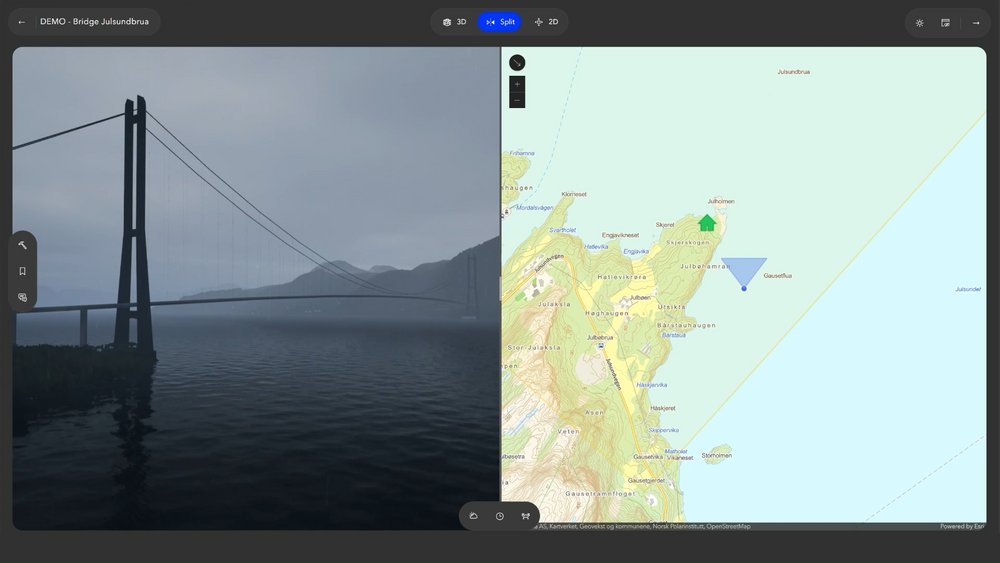 GEOS lar deg visualisere byggeprosjektene dine i naturlige omgivelser, samtidig som du har full kontroll på fagdataene dine i karplattformen.
