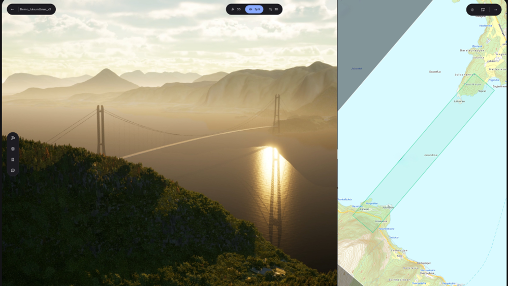 GEOS lar deg visualisere byggeprosjektene dine i naturlige omgivelser, samtidig som du har full kontroll på fagdataene dine i karplattformen.