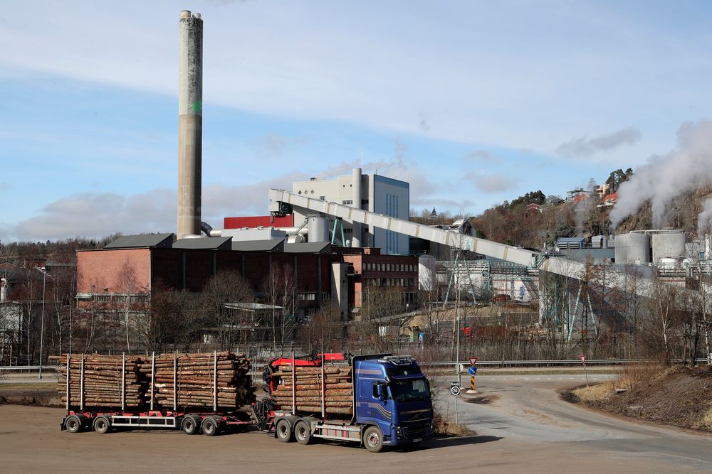 Norske Skog Saugbrugs i Halden. Her i forbindelse med offisiell åpning av biogassanlegg.