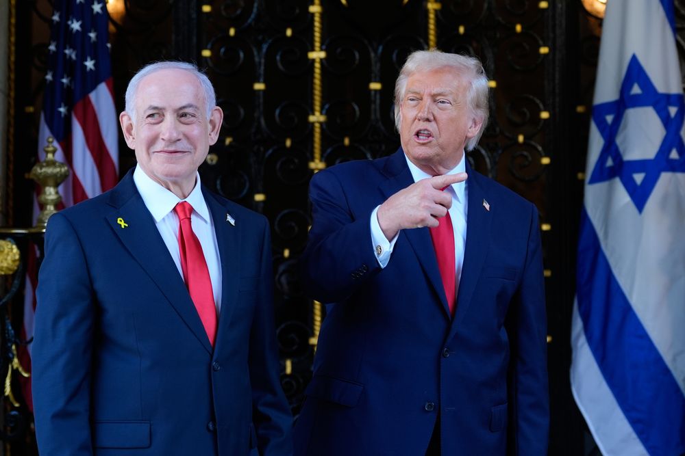 President Donald Trump og Israels statsminister på Mar-a-Lago i Florida i romjula. Netanyahu har besøkt Trump hele sju ganger siden han ble innsatt som president igjen i januar 2025.