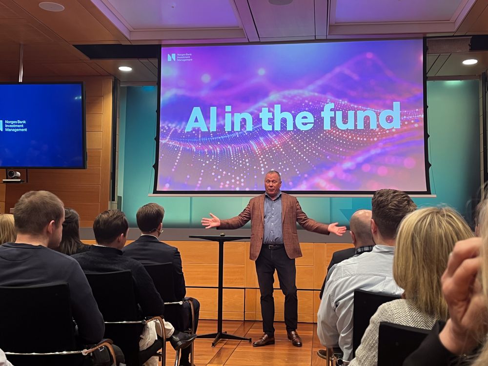 Nicolai Tangen i Norges Bank Investment Management (NBIM), eller Oljefondet, inviterte til frokostseminar om organisasjonens bruk av kunstig intelligens. 