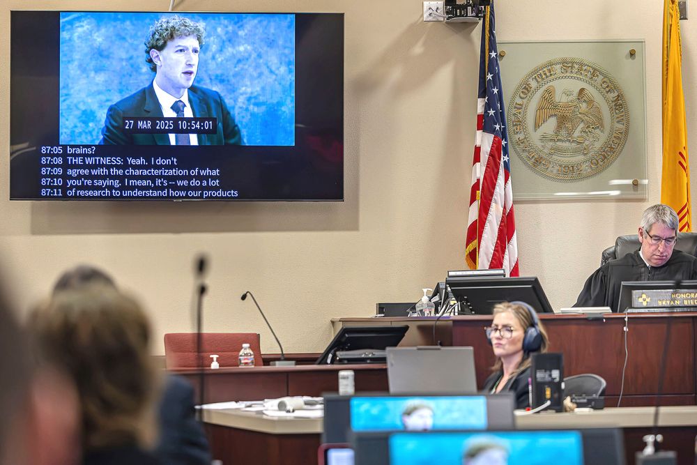 Et opptak av Meta-grunnlegger Mark Zuckerbergs forklaring ble spilt av i retten i starten av mars.