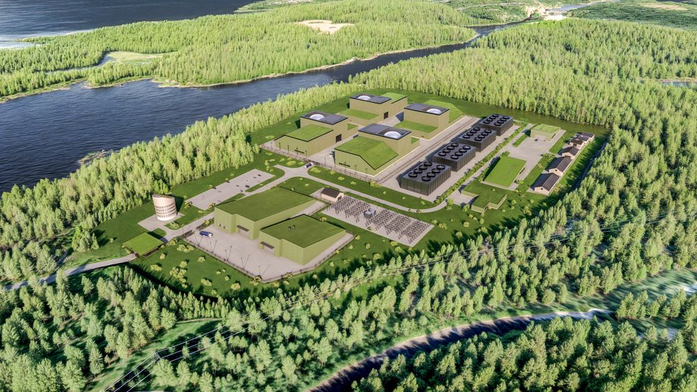 Illustrasjoner for en mulig kommende kjernekraftanlegg i Halden.
