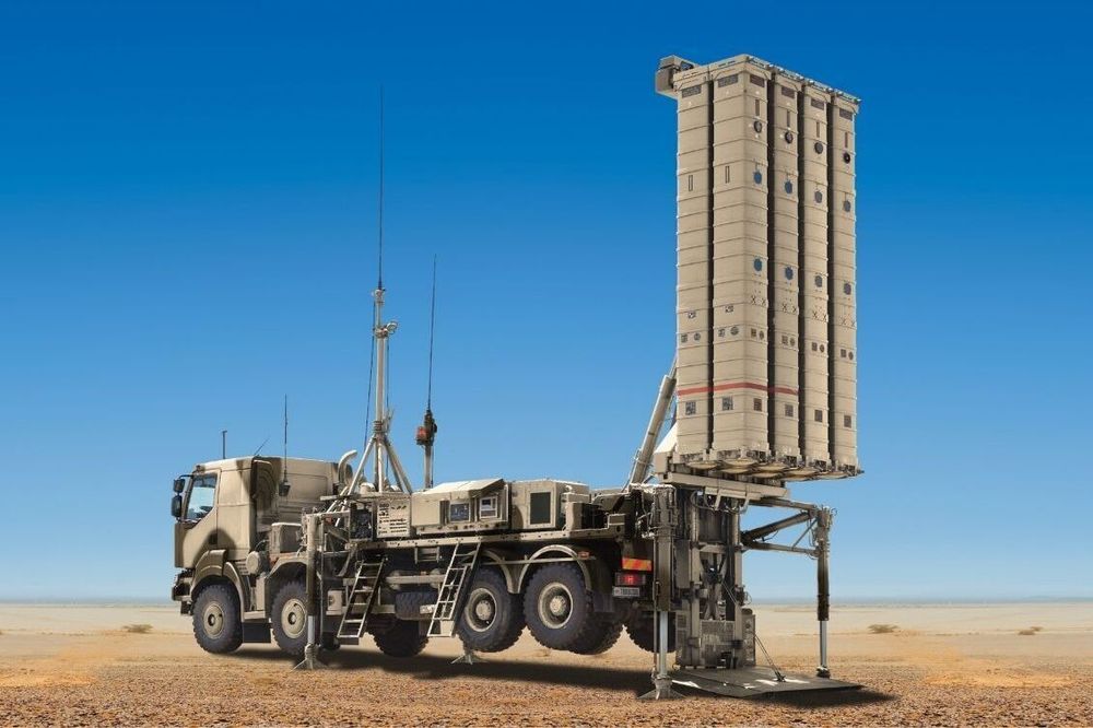 Utskytningsrampen til SAMP/T NG rommer åtte missiler.