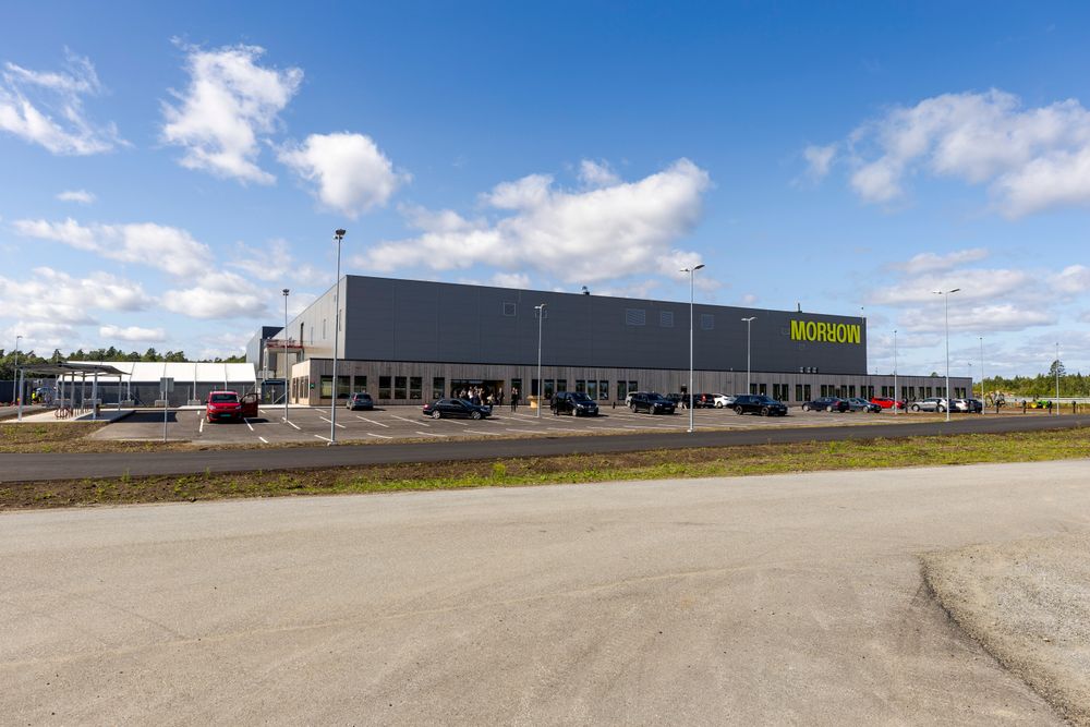 Her er Morrows batterifabrikk i Arendal.