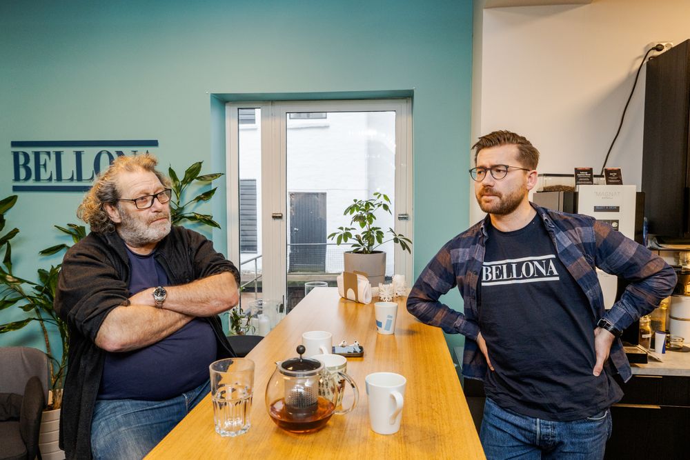 Bellona-stifter Frederic Hauge (t. v.) og daglig leder Sveinung Rotevatn er i pengeskvis.