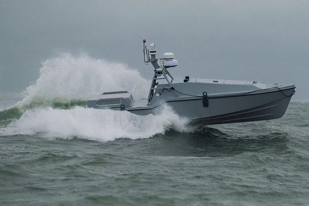 Sjødronen Corsair fra Saronic ble brukt i redningsaksjonen.