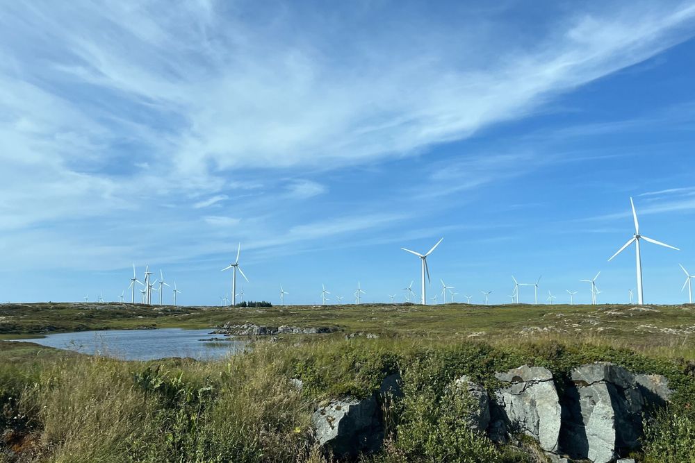 Ny, norsk energiproduksjon frem mot 2040 vil i hovedsak bli drevet av vindkraftutbygging, både til lands og til havs. Her fra Smøla vindpark.