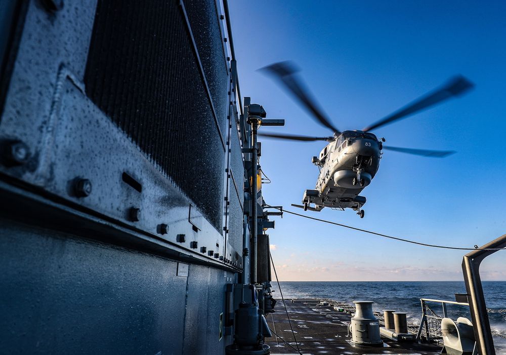 Helikopteret Merlin HM Mk2 er Royal Navys flygende ubåtjeger. En nyere variant blir trolig å finne på de nye norske fregattene.
