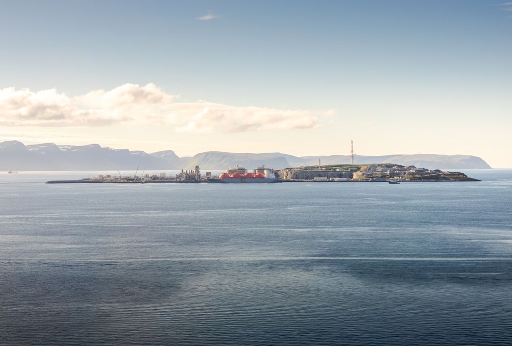 Equinors anlegg på Melkøya utenfor Hammerfest.Hammerfest LNG/Melkøya