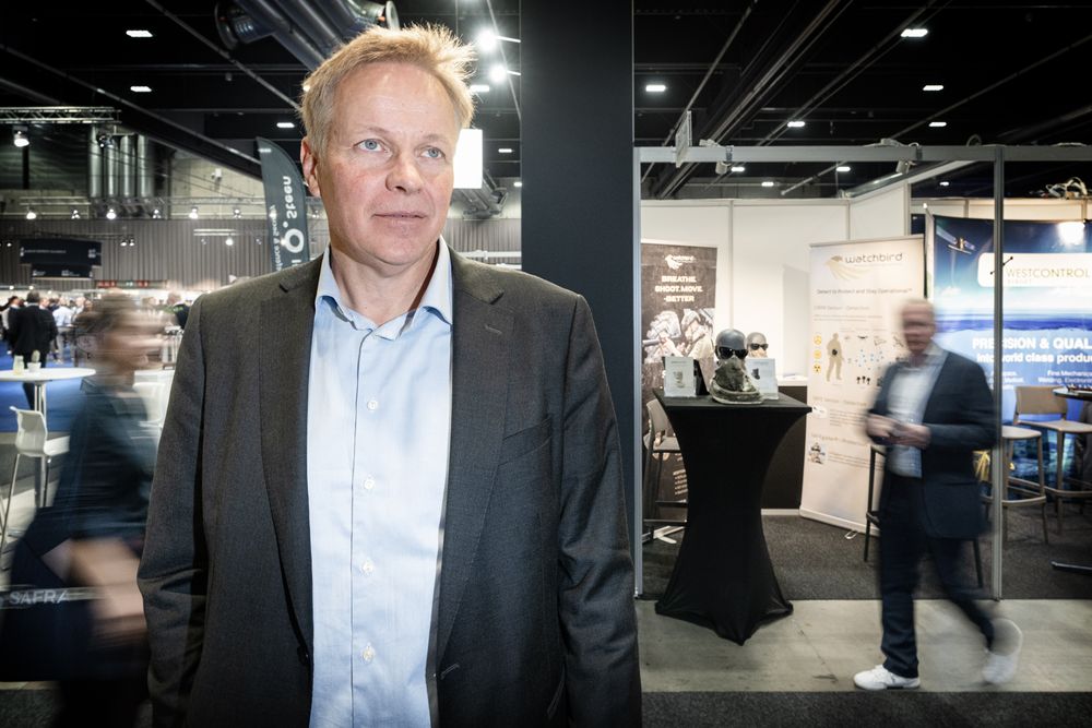 Daglig leder Rune Jomaas på FSI-messen på Lillestrøm.