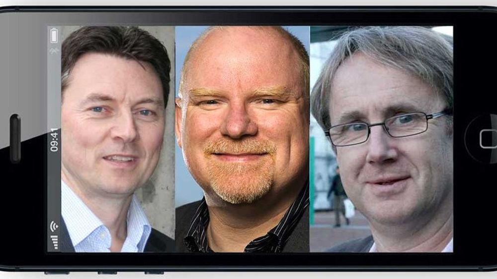 Tele2s tekniske direktør Geir Løvnes, Netcoms dekningssjef Tommy S. Johansen og Telenors dekningsdirektør Bjørn Amundsen  har alle ønsker om støtte for flere frekvenser i ny Iphone.
